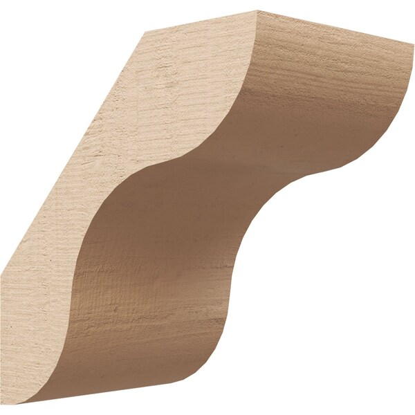 Ekena Millwork 5-inch W x 8-inch D x 8-inch H Carmel Rough Cedar Woodgrain TimberThane Knee Brace, Primed BRCUR05X08X08CARRCPR - main